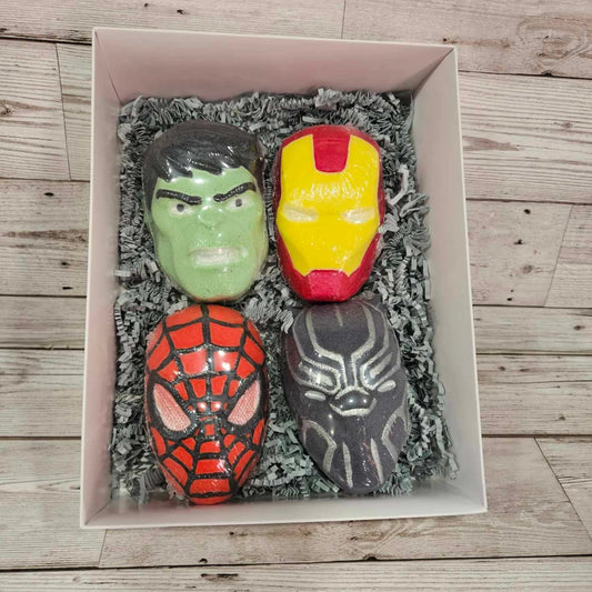 Superheroes Set of 4 Bath Bomb Gift Set